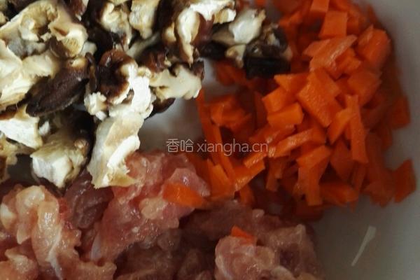 香菇肉末蒸蛋的做法图解2