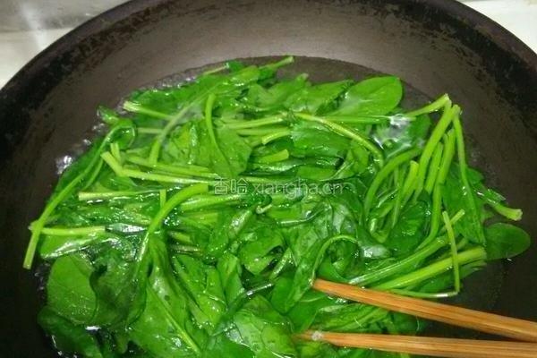 素炒菠菜的做法图解5