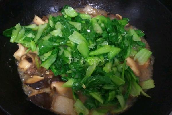 家常版～香菇油菜的做法图解9