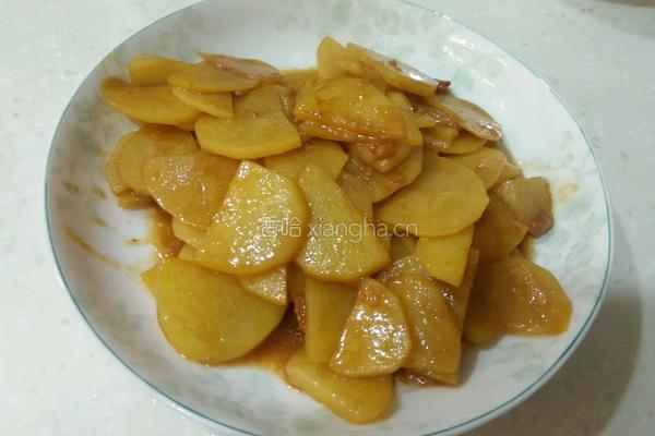 黄豆酱烧土豆片的做法图解7