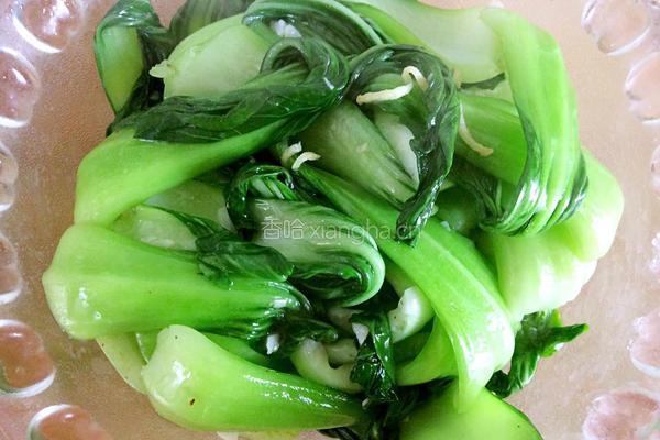 虾仁扒油菜的做法图解7