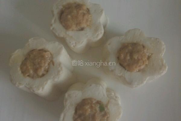 蒸豆腐酿肉的做法图解15