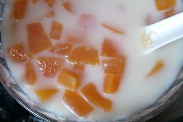 木瓜牛奶的做法图解3