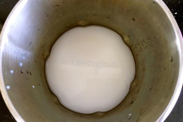 奶香小米麦片栗子羹的做法图解3