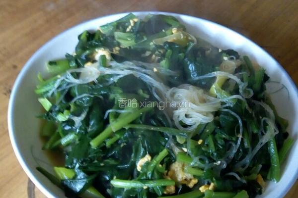 菠菜鸡蛋粉丝😃