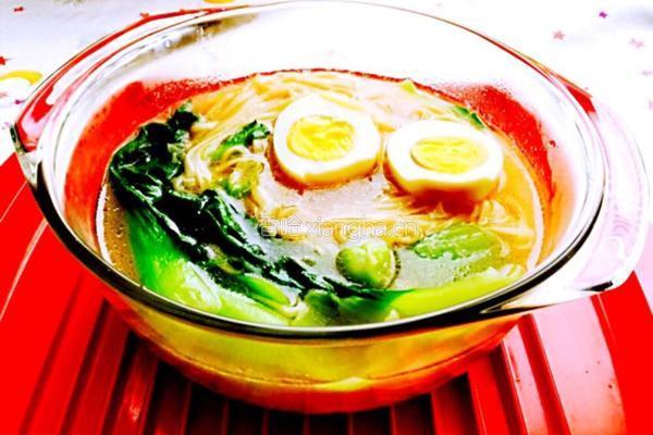 青菜鸡蛋面的做法图解10