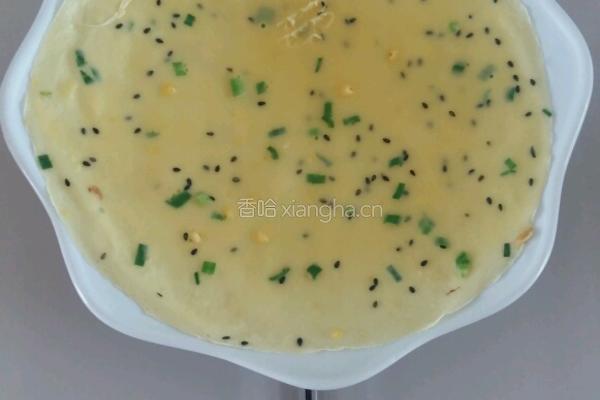 芝麻鸡蛋饼的做法图解3