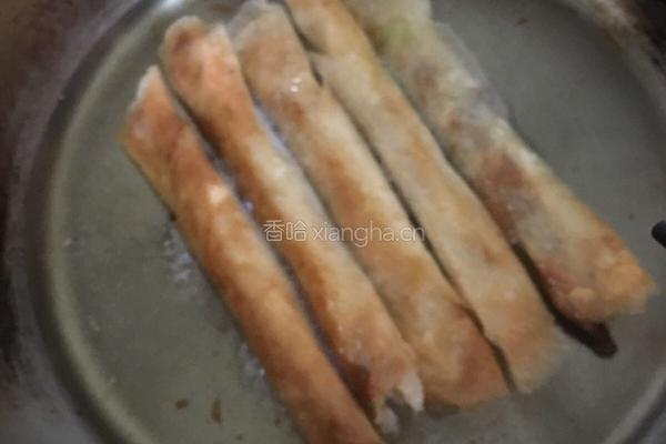 葱香肉丝春卷的做法图解17