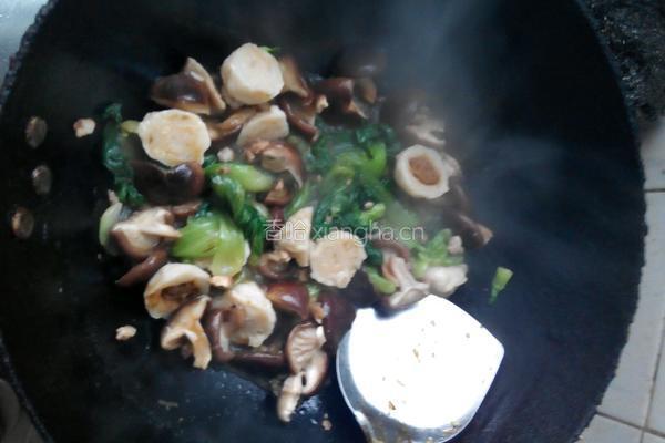 香菇油菜的做法图解4