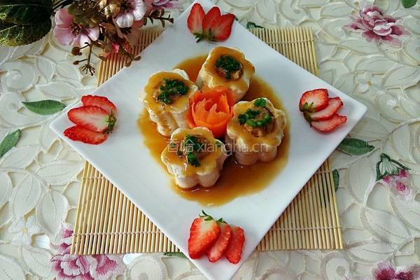 蒸豆腐酿肉的做法图解19