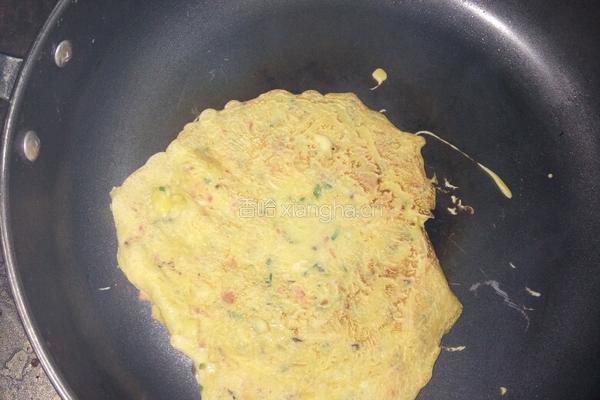 蔬菜鸡蛋饼的做法图解4