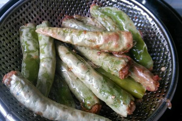 杭椒酿肉的做法图解7