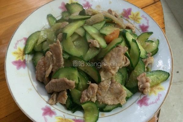 青瓜炒猪肉的做法图解9