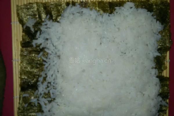 火腿肉松寿司的做法图解4