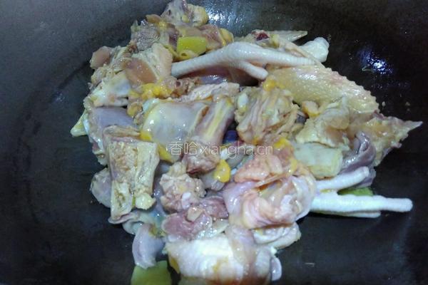 小鸡炖蘑菇的做法图解3