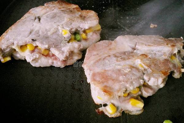 香煎芝士梅花肉的做法图解6