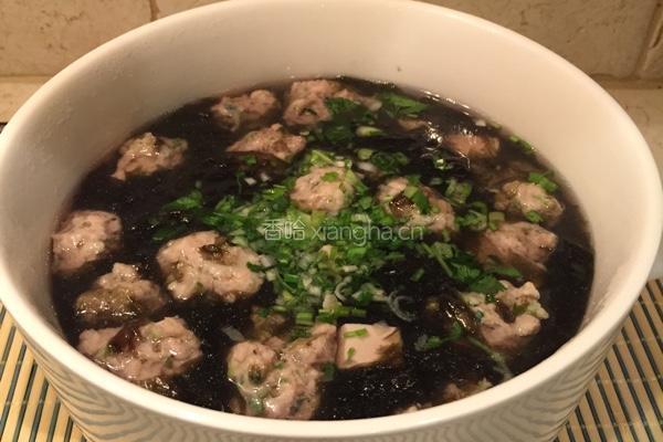 紫菜干贝肉丸汤的做法图解11