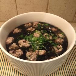 紫菜干贝肉丸汤的做法[图]
