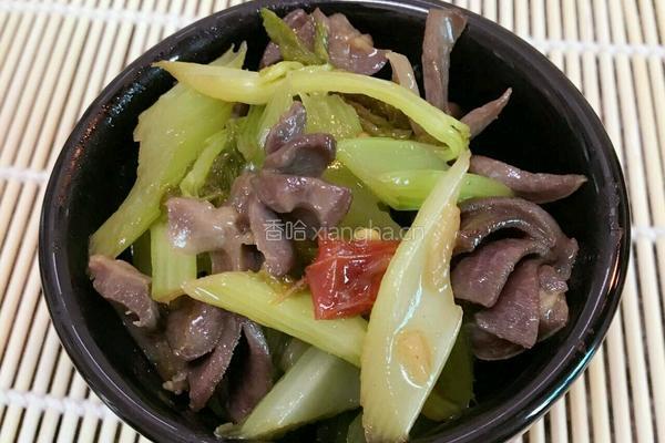 鸡肾炒西芹的做法图解8