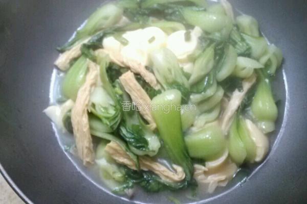日式豆腐炒青菜的做法图解14