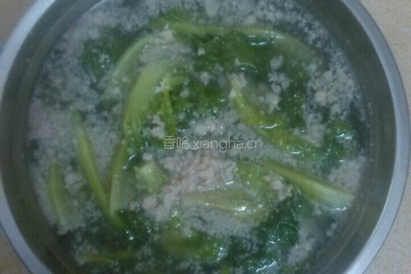 生菜肉末汤的做法图解7