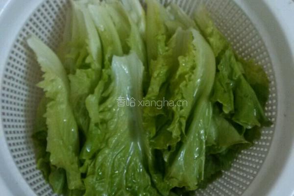 生菜肉末汤的做法图解2