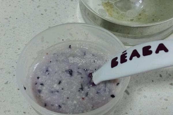 蓝莓山药小米玉米米粉辅食的做法图解5