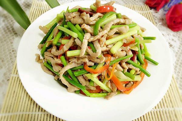 蒜苔肉丝的做法图解9