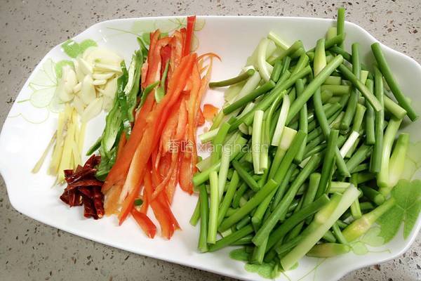 蒜苔肉丝的做法图解3