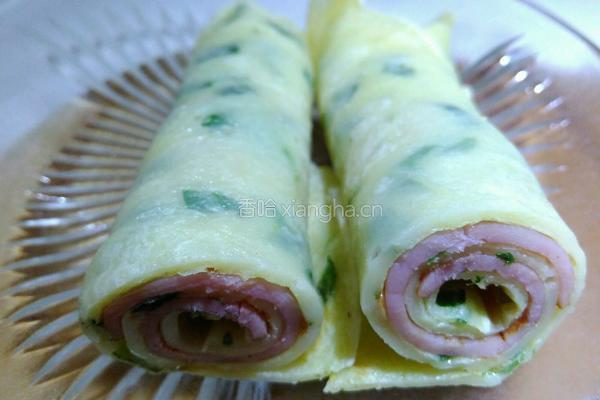 韭菜鸡蛋火腿卷饼的做法图解10