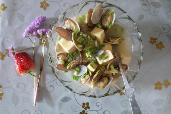 豆腐蛤蜊汤的做法图解3
