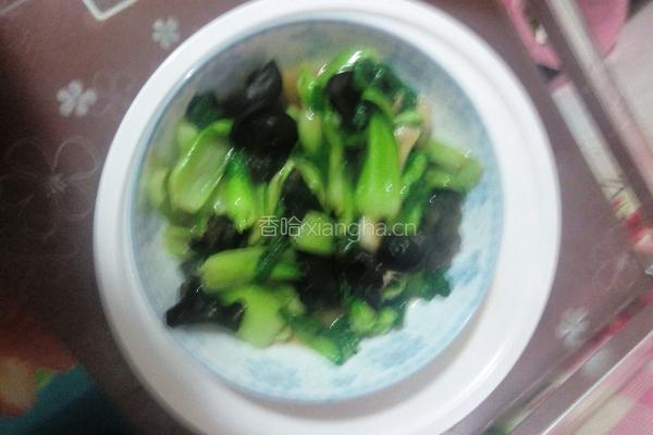 木耳炒青菜的做法图解6