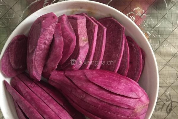 紫薯芒果糯米丸的做法图解2