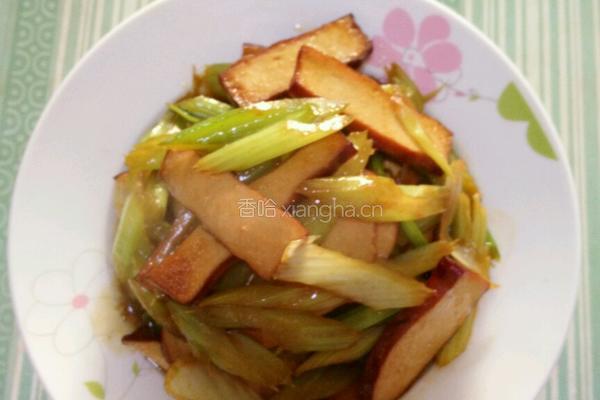 芹菜炒香干的做法图解4