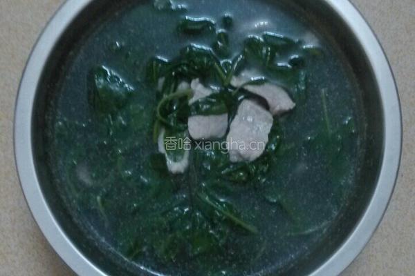 枸杞叶瘦肉汤的做法图解9