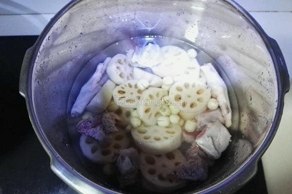 莲藕莲子汤的做法图解6