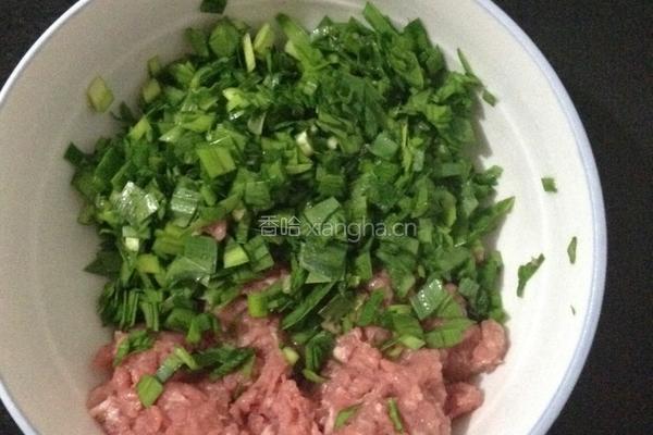 韭菜猪肉锅贴的做法图解2