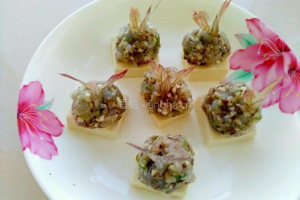 凤尾虾球蒸豆腐的做法图解10