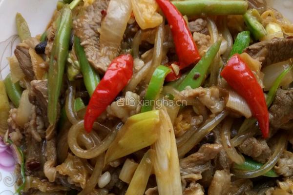 酸菜羊肉炒粉条的做法图解4