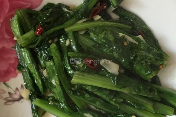 素炒油麦菜的做法图解6