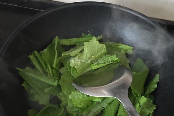 素炒油麦菜的做法图解4