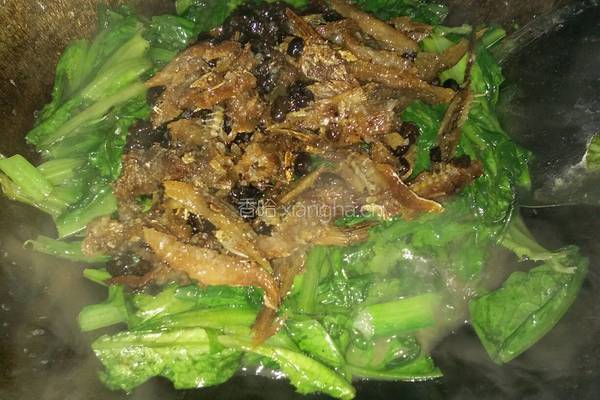 豆豉鲮鱼油麦菜的做法图解5