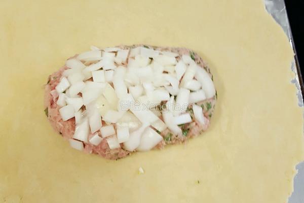 肉馅酥皮糕点的做法图解4