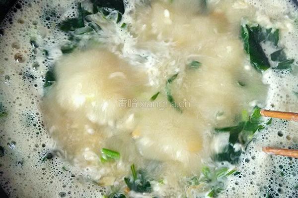 菠菜鸡蛋疙瘩汤的做法图解7