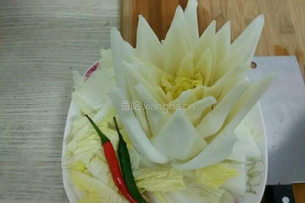 食记录01豉汁莲花白菜的做法图解1