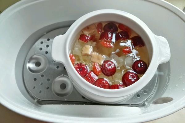 皂角米桃胶银耳羹的做法图解6