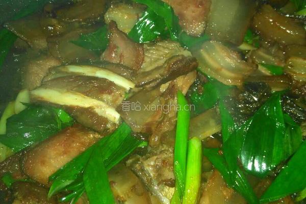 蒜苗炒腊肉的做法图解10