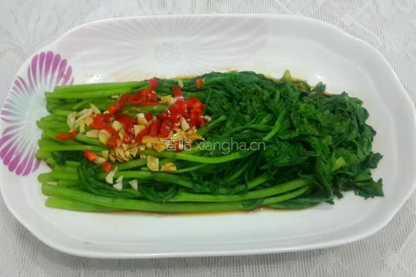 白灼茼蒿的做法图解5
