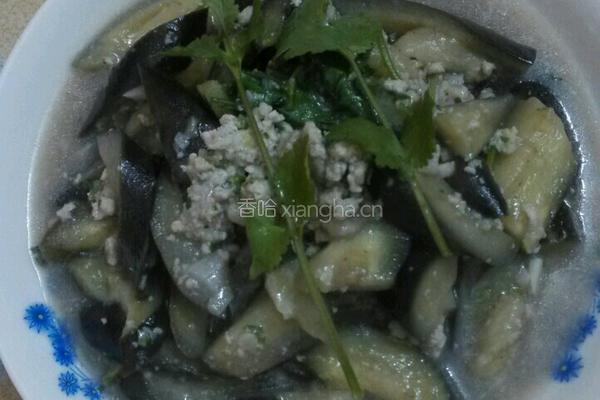 紫茄烧肉末