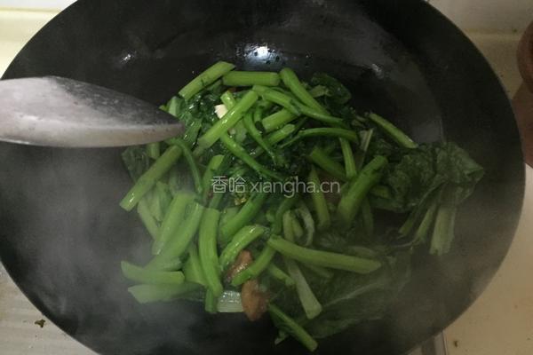 生炒菜心的做法图解5